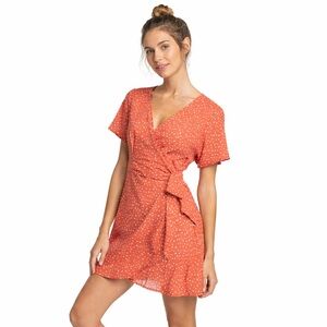 NWT Roxy Glassy Spot Wrap Dress
